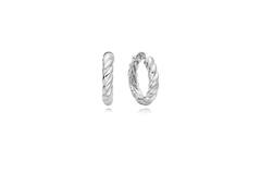 Tide Echo - Créoles - Argent / Rhodié - 1,5cm